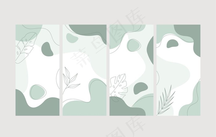 清新几何海报背景图片