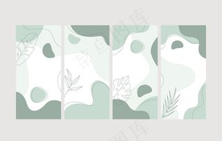 清新几何海报背景图片