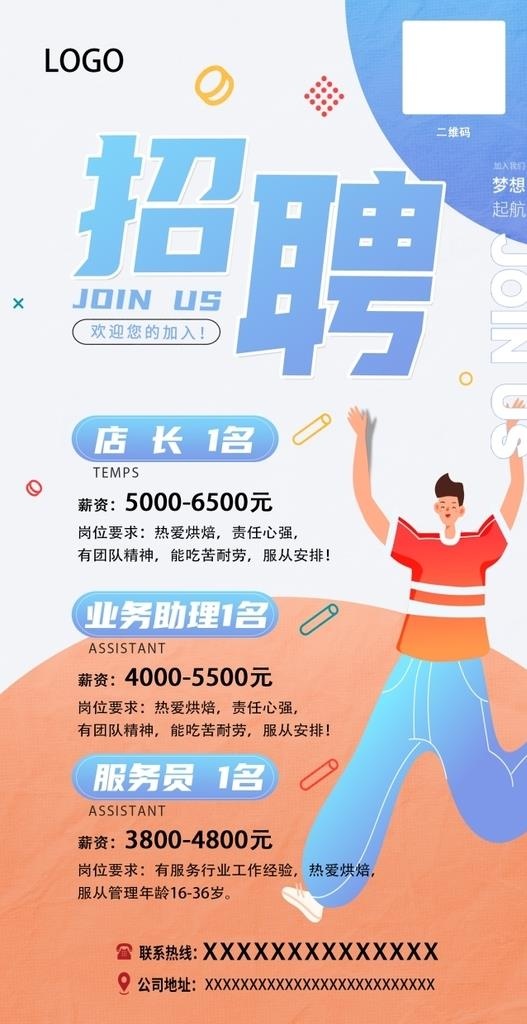 招聘海报图片(1701x3118)psd模版下载