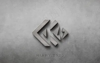 LOGO墙面样机智能贴图图片