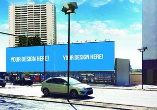 户外大屏广告展示样机图片