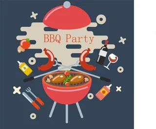 烧烤插画图片