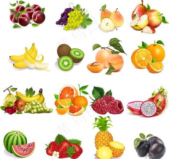 卡通矢量水果合集设计素材图片