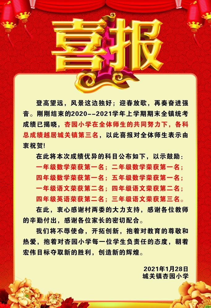 喜报图片cdr矢量模版下载