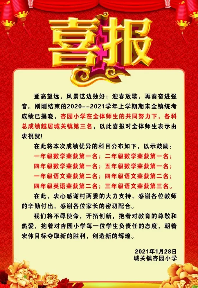 喜报图片cdr矢量模版下载