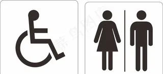 卫生间标识 残疾人标识图片