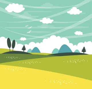 风景画 树叶 森林树叶  插画图片