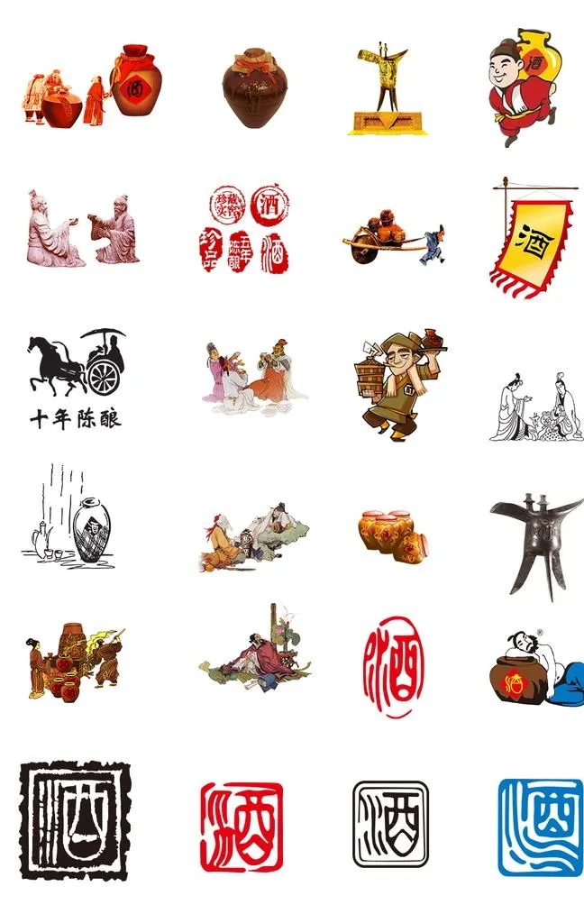 酒坛素材图片(1024x1542)psd模版下载