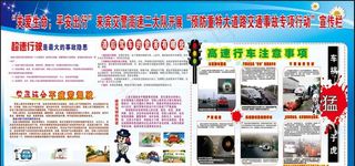 预防重特大交通事故展板图片