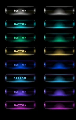 质感通透科技光效游戏按钮按键图片