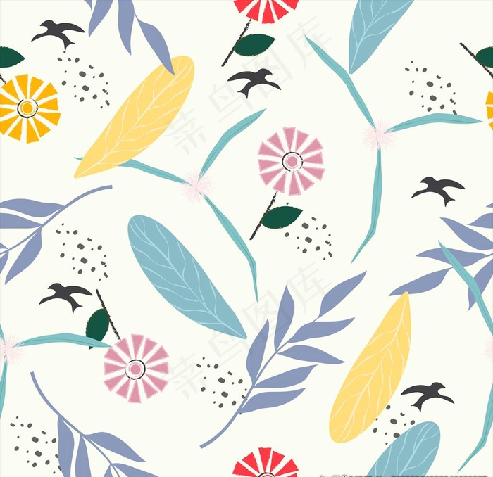 淡彩印花图案图片