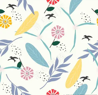 淡彩印花图案图片