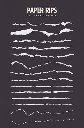 手撕破裂边缘样机图片