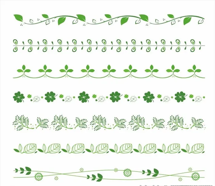 绿叶花边图片cdr矢量模版下载