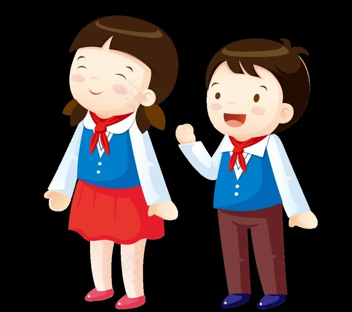 卡通小学生png免抠素材图片