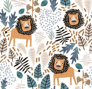 可爱动物童装数码无缝图片