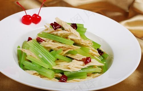 芹菜炒腐竹图片