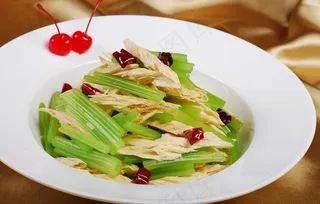 芹菜炒腐竹图片
