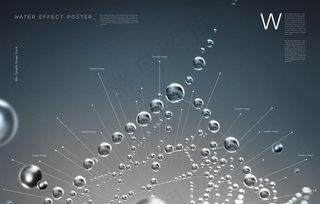 水滴海报素材图片