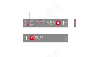 商场吊牌导视牌图片