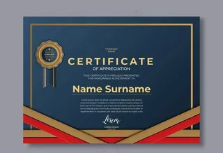 证书模板矢量图片