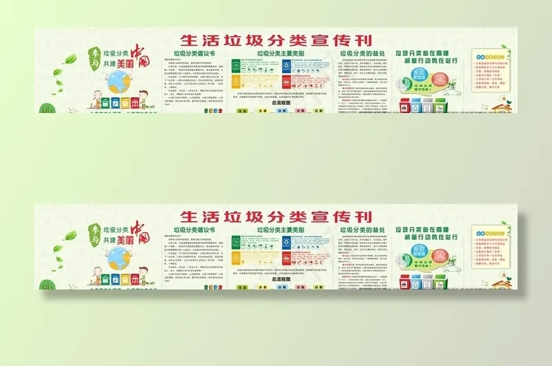 生活垃圾分类图片cdr矢量模版下载