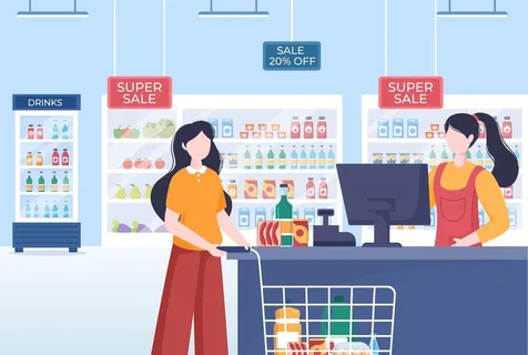 超市 收银 图片