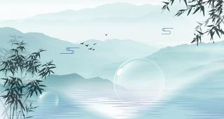 简约中国风水墨风背景图片
