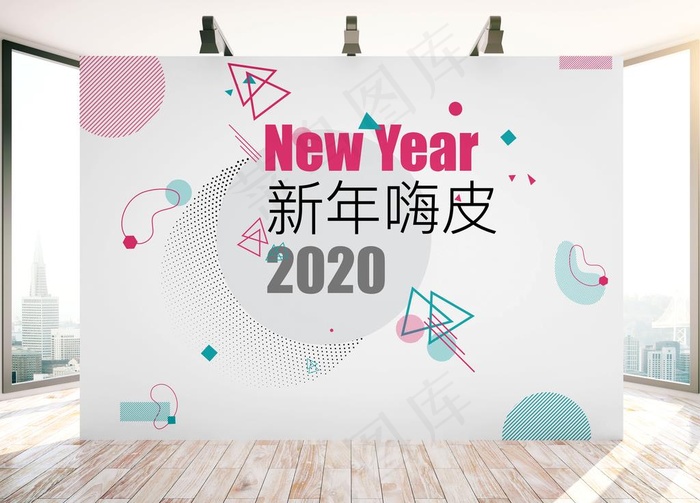 室内巨幅海报展板样机图片(3000X2250(DPI:300))psd模版下载