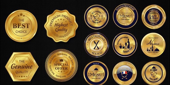 矢量金色金牌图片