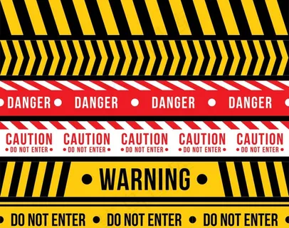 危险警示条图片