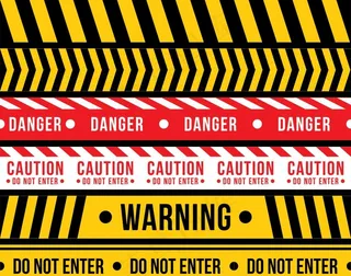 危险警示条图片