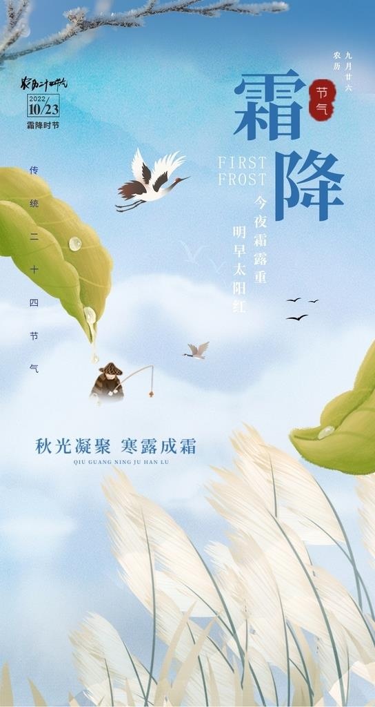 霜降图片cdr矢量模版下载