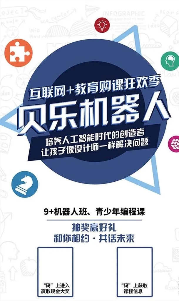 机器人编程培训教育创意海报设计图片(1242x2208)psd模版下载