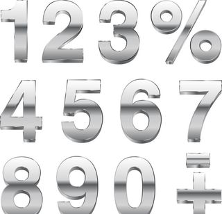 3D创意金属数字图片