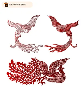 凤凰矢量图案设计图片