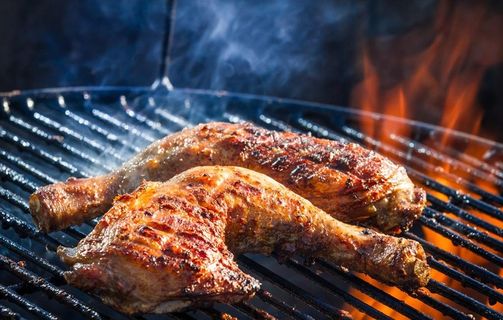 烧烤大鸡腿图片