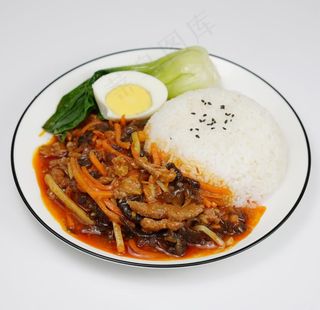 鱼香肉丝盖饭图片