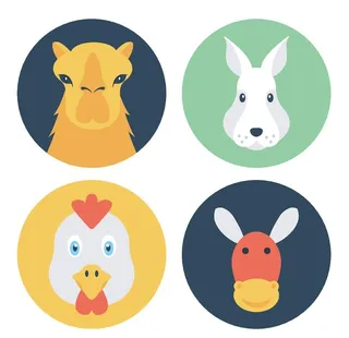 卡通动物图标图片