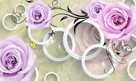 花卉背景墙图片