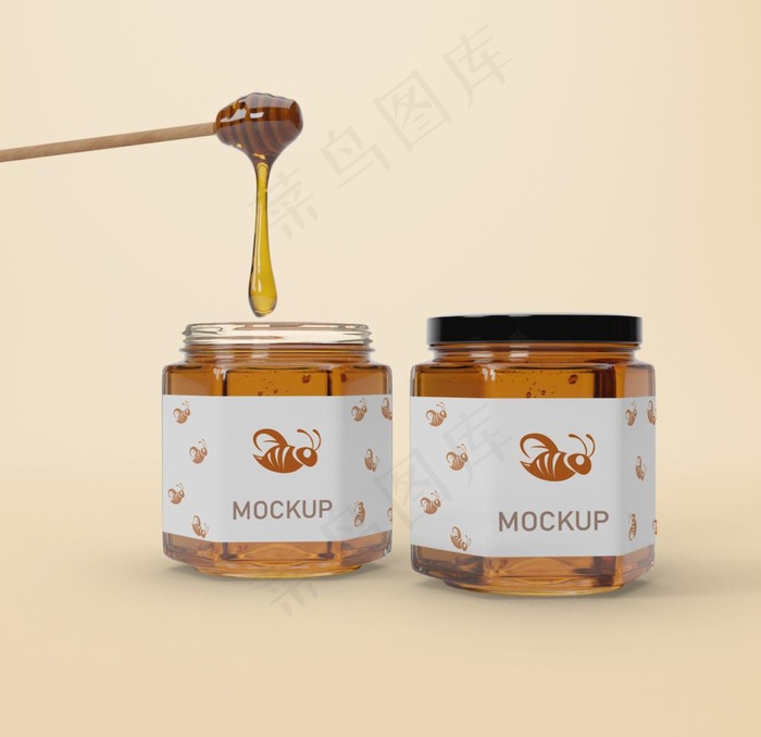 蜂蜜瓶样机图片