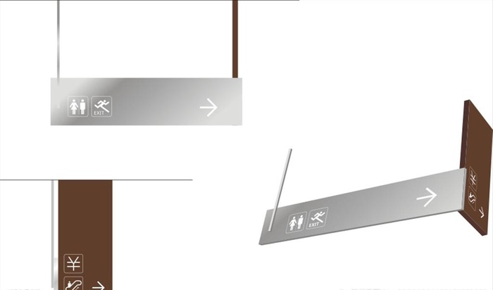 悬挂式指示牌图片cdr矢量模版下载