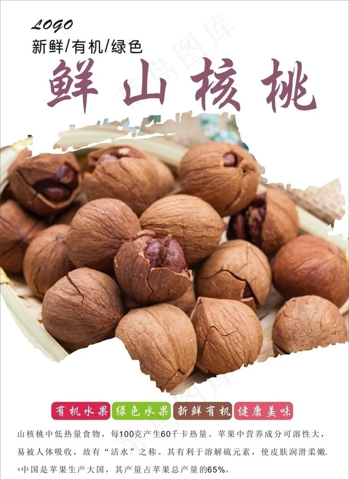 山核桃海报图片cdr矢量模版下载