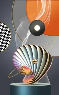 抽象立体几何装饰画玄关图片