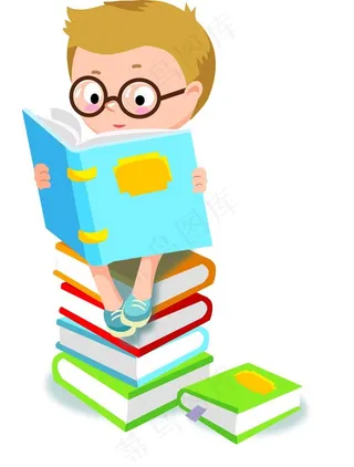读书的小孩图片