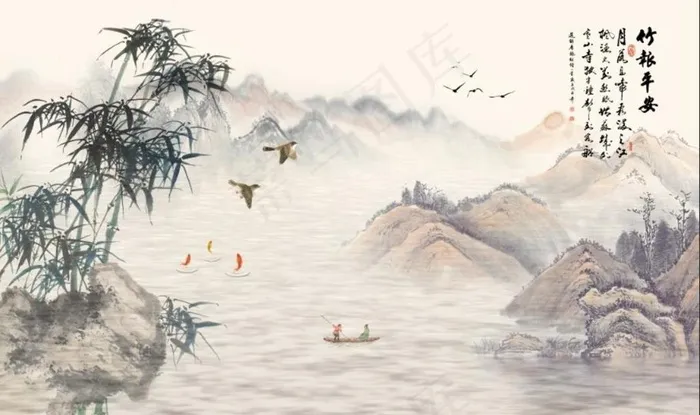 竹报平安图片