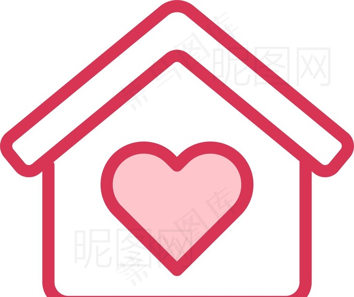 爱心房屋图片