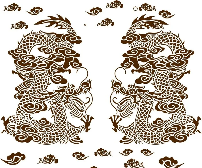 双龙图片ai矢量模版下载