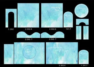 浅蓝色婚礼 蓝色主题婚礼图片