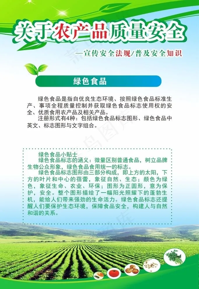 绿色食品安全图片cdr矢量模版下载